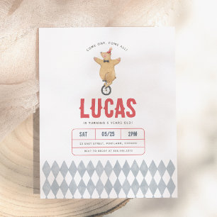 Vintage Circus Bear Boy Birthday Party Budget