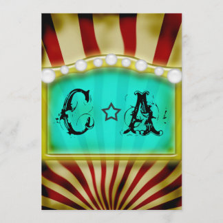 Vintage Circus Big top wedding invitation