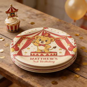Vintage Circus Birthday Party Paper Plate
