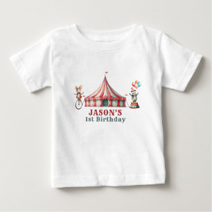 Vintage Circus Carnival Birthday Baby T-Shirt