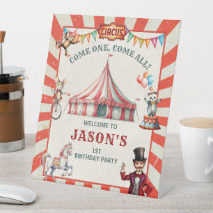 Vintage Circus Carnival Birthday Sign