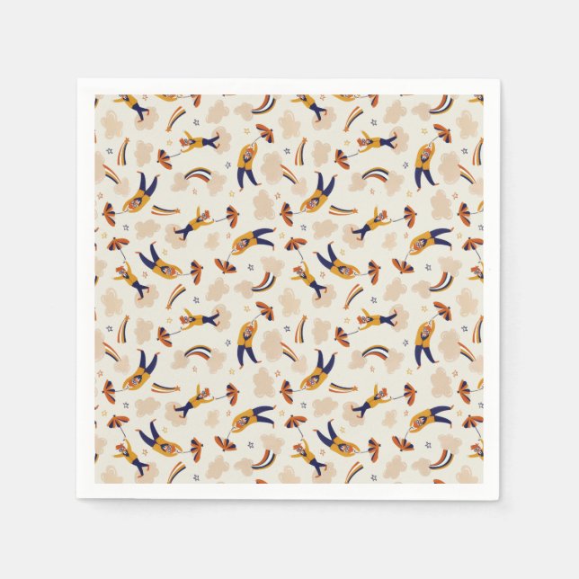 Vintage Circus Carnival Clown Party Napkin (Front)