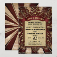 Vintage Circus Carnival Elegant Showtime Wedding