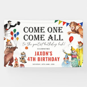 Vintage Circus Carnival Festival Kid Birthday  Banner