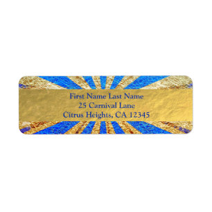 Vintage Circus Carnival Royal Blue Gold Foil Party