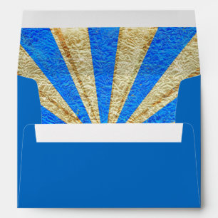 Vintage Circus Carnival Royal Blue Gold Foil Party Envelopes