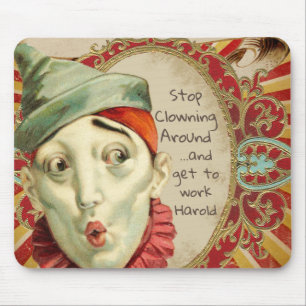 Vintage Circus Clowning Around Mouse Mat