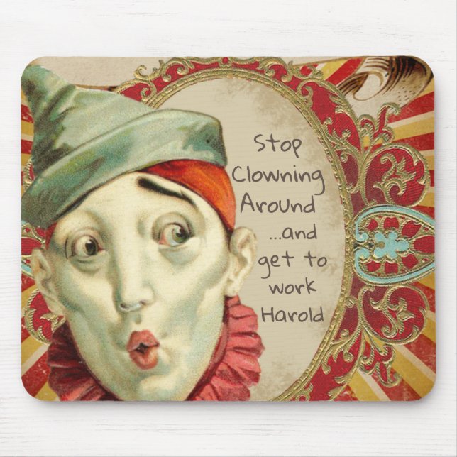 Vintage Circus Clowning Around Mouse Mat (Front)