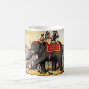 Vintage Circus Elephant Coffee Mug