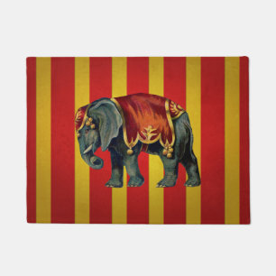 vintage circus elephant doormat