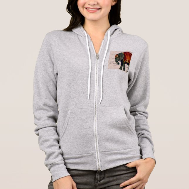 Vintage Circus Elephant Hoodie (Front)