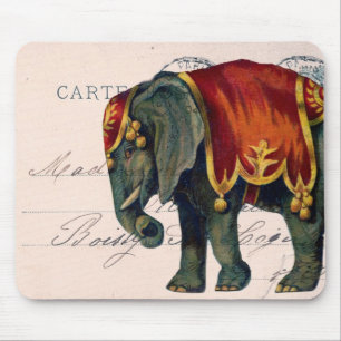 Vintage Circus Elephant Mouse Mat