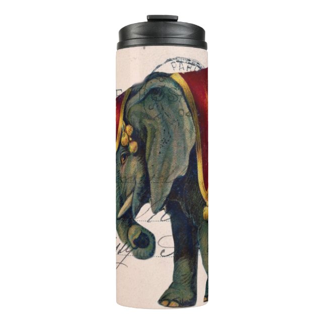 Vintage Circus Elephant Thermal Tumbler (Front)