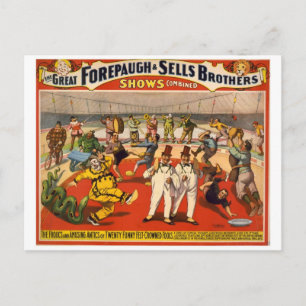 Vintage Circus Forepaugh & Sells Postcard
