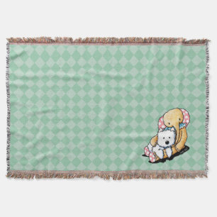 Vintage Circus Friend Westie Throw Blanket