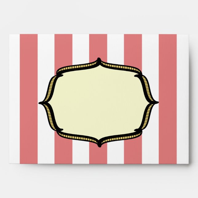 Vintage Circus Greeting Card Envelope (Front)