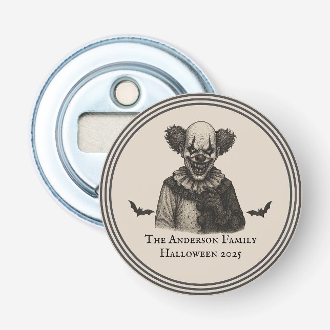 Vintage Circus | Haunted Carnival Theme Halloween  Bottle Opener (Front)
