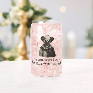 Vintage Circus   Haunted Carnival Theme Halloween  Can Glass