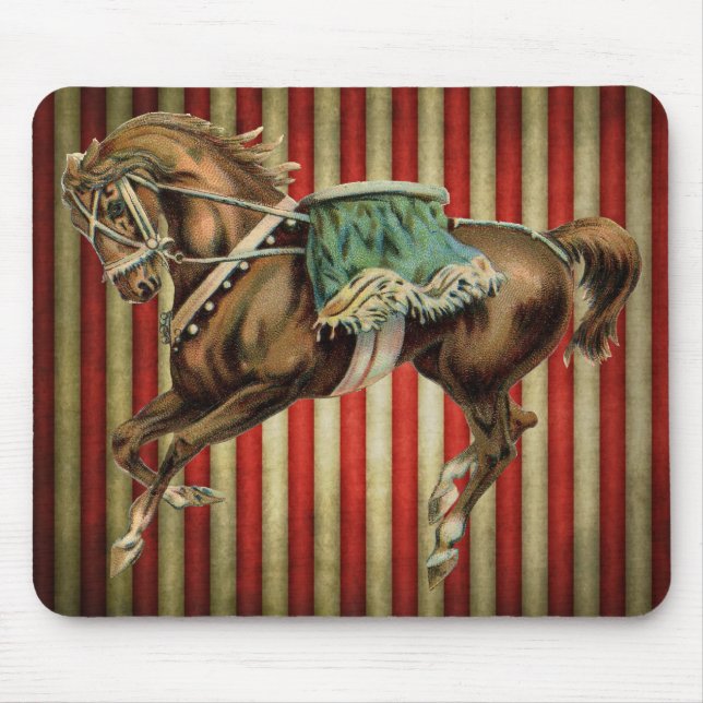vintage circus horse mouse mat (Front)