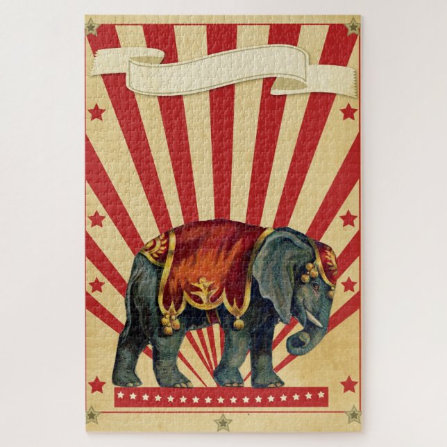 Vintage Circus Illustration Art Old Antique Jigsaw Puzzle (Vertical)