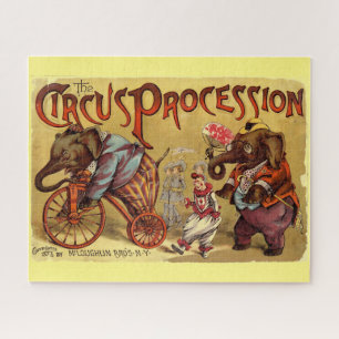Vintage Circus Illustration Art Old Antique Jigsaw Puzzle