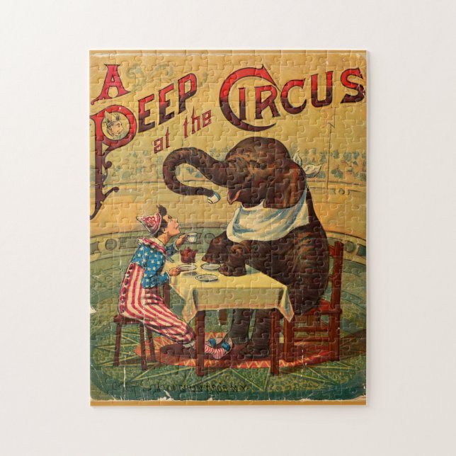 Vintage Circus Illustration Art Old Antique Jigsaw Puzzle (Vertical)