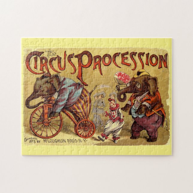 Vintage Circus Illustration Art Old Antique Jigsaw Puzzle (Horizontal)