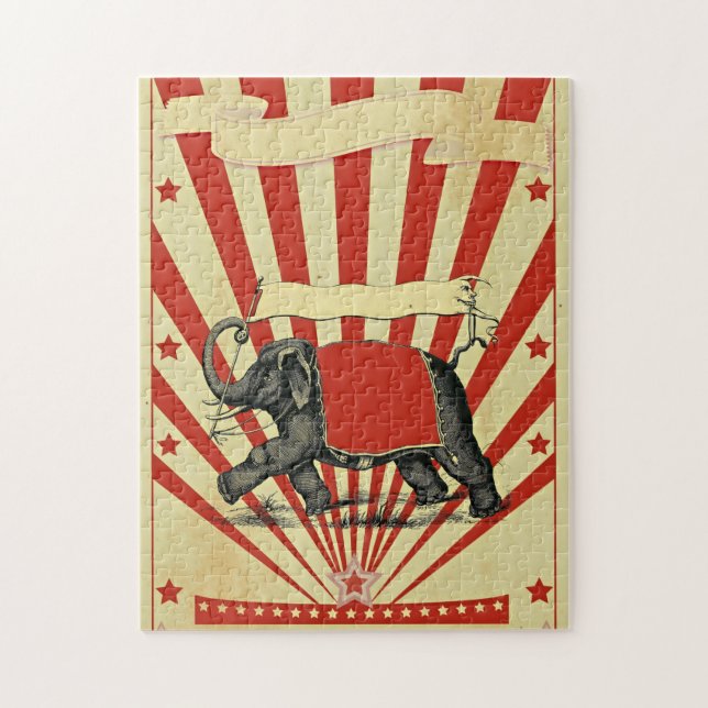 Vintage Circus Illustration Art Old Antique Jigsaw Puzzle (Vertical)