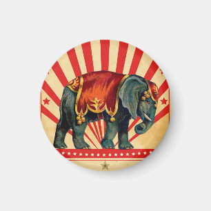 Vintage Circus Illustration Art Old Antique Magnet