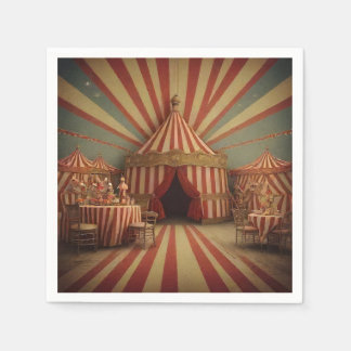 vintage circus paper napkins