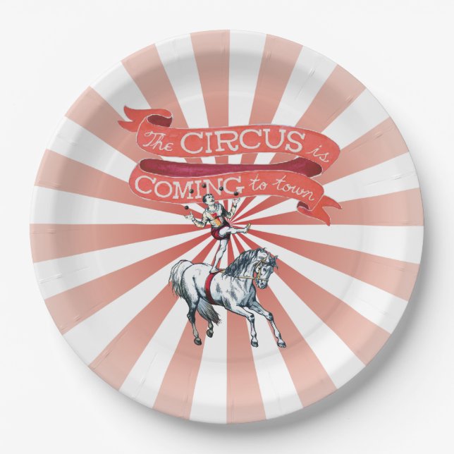 Vintage Circus Paper Plate (Front)