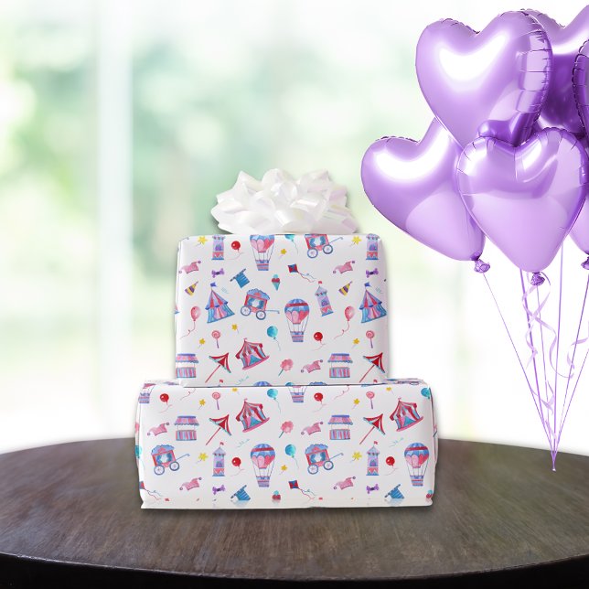 Vintage Circus Pattern Wrapping Paper (Creator Uploaded)
