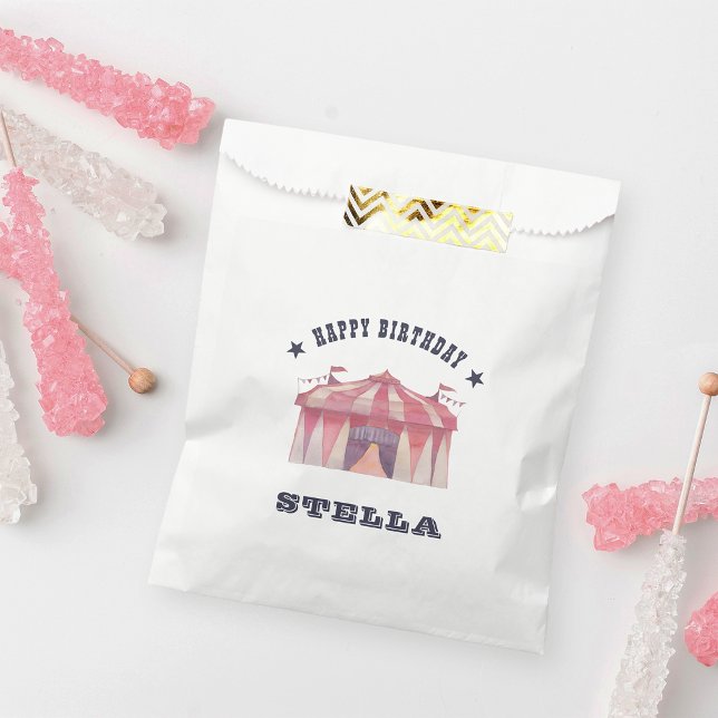 Vintage Circus Personalised Birthday Party Favour Bags (Creator Uploaded)