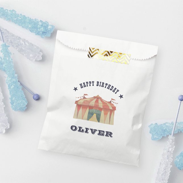 Vintage Circus Personalised Birthday Party Favour Bags (Creator Uploaded)