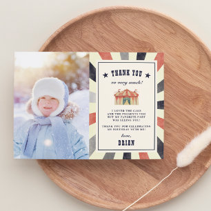 Vintage Circus Photo Thank You Card