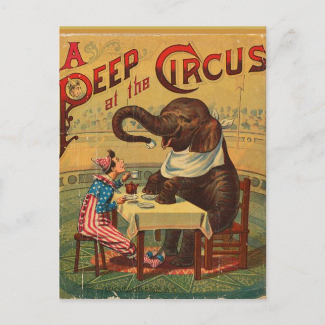 Vintage Circus Postcard (Front)
