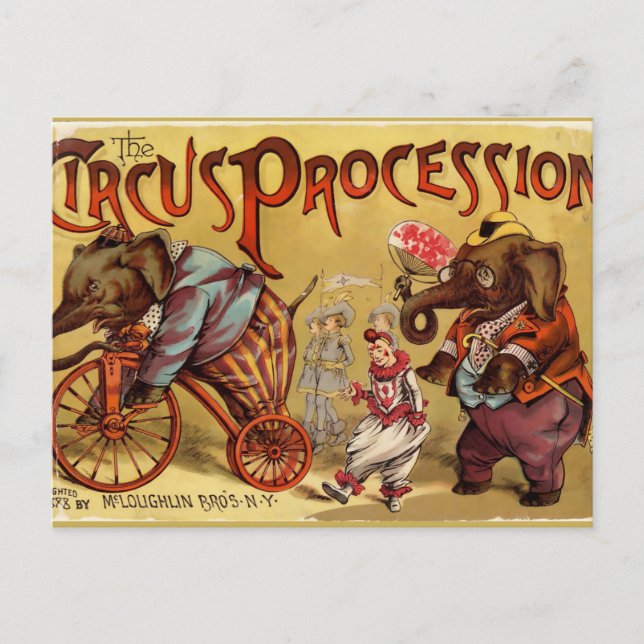 Vintage Circus Postcard (Front)