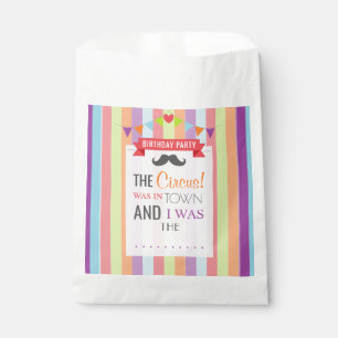 Vintage Circus Poster Children's Birthday Party Favour Bags