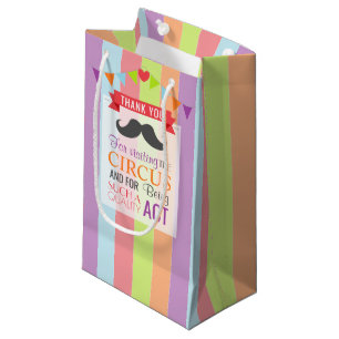 Vintage Circus Poster Children's Birthday Party Small Gift Bag