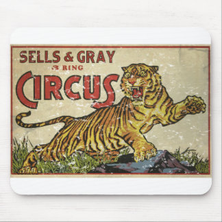 Vintage Circus Poster - circa 1930 - distressed Mouse Mat