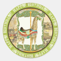 Vintage Circus Poster, Giraffe Baby Shower