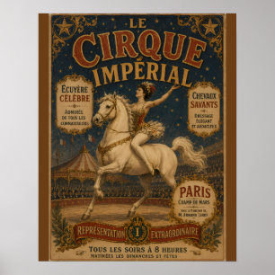 Vintage Circus Poster - Le Cirque Imperial - Illus