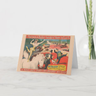 Vintage Circus Poster Of Miss Rose Meers Card