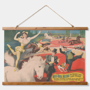 Vintage Circus Poster Of Miss Rose Meers Hanging Tapestry