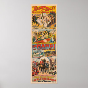Vintage Circus Poster Of The Mahdi