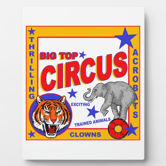 Vintage Circus Poster Plaque (Front)