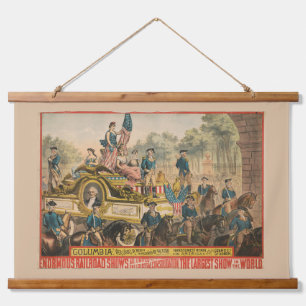 Vintage Circus Poster Showing Parade Float Hanging Tapestry