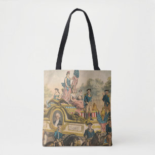 Vintage Circus Poster Showing Parade Float Tote Bag