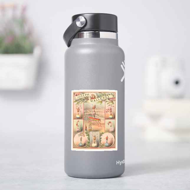 Vintage Circus Poster Showing Scenes Of Acrobatics (HydroFlask)