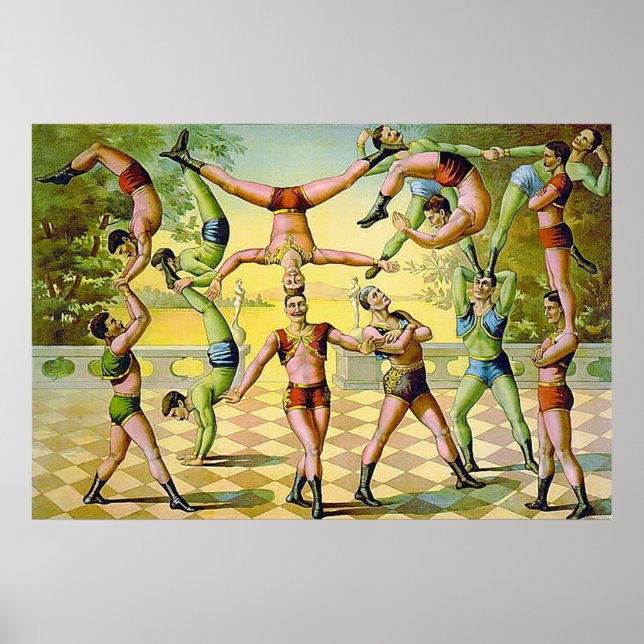 Vintage Circus Print. Poster (Front)